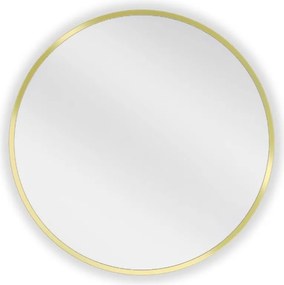Mexen Loft okrúhle zrkadlo do kúpeľne 40 cm, zlatý rám - 9850-040-040-000-50