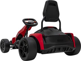 Ramiz Motokára na batérie Fast 3 Drift pre deti Červená + funkcia Drift + motory 2x150W + rádio LED + pásy