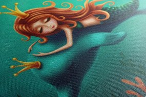 Obraz morská víla s delfínom - 120x80