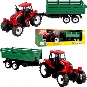 TRAKTOR FARMÁRSKY 47cm S ODNÍMATEĽNÝM PRÍVESOM + FIGÚRKA FARMÁRE