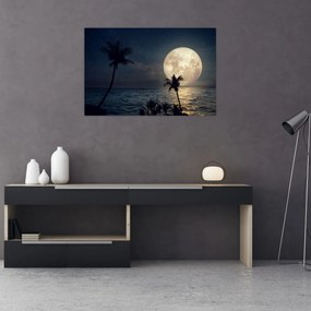 Obraz - Pláž s splnom (90x60 cm)