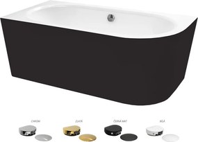 Besco Akrylátová voľne stojaca vaňa Avita A-Line BW CC/NP 150x75 (160x75, 170x75), napúšťanie cez prepad BESCO-Typ výpuste: McAlpine Click-Clack s na…