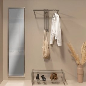 Kovový nástenný vešiak v striebornej farbe 65 cm Senza – Spinder Design