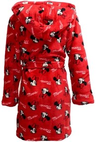 Detský / dievčenský župan s kapucňou Minnie Mouse - Disney - červený, 110 / 116