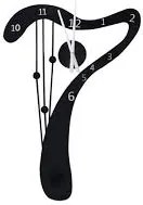 3D Nalepovacie hodiny DIY Clock Harfa, gotq70G, 50x70cm