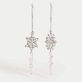 Závesná vianočná dekorácia DIAMOS snehová vločka 751547 (2ks)