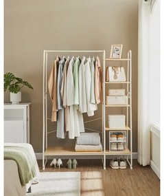 Stojanový vešiak LINEA biela/hnedá