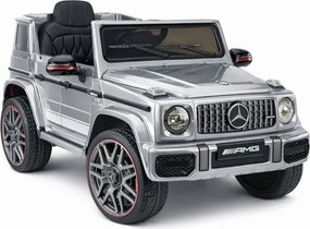 LEAN CARS Elektrické autíčko Mercedes AMG G 63 strieborné lakované