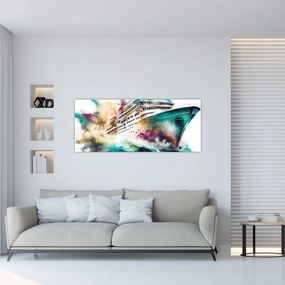 Obraz - Akvarelové more (120x50 cm)