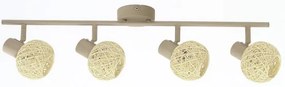Bodové svietidlo DEX 4xE14/10W/230V béžová/krémová