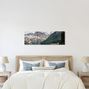 Obraz - Lake Prags (s hodinami) (90x30 cm)