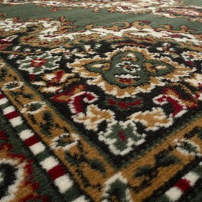 Alfa Carpets, Behúň na mieru TEHERAN T-102 green, šíre 100 cm, zelená, chodba / predsieň