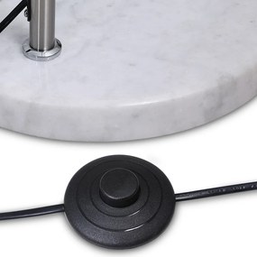 InternetovaZahrada Oblúková stojanová lampa s mramorovou základňou