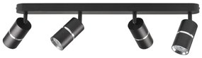 Bodové svietidlo BAMBOO 4xGU10/10W/230V čierna