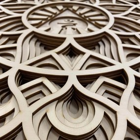 SENTOP | Vyrezávaná drevená 3D mandala na stenu | SENTOP PR0460