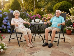 CH Polohovateľná záhradná hliníková stolička Glam II - tmavosivá