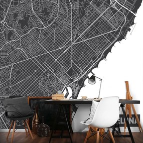 Fototapeta - Mapa Barcelony (152,5x104 cm)
