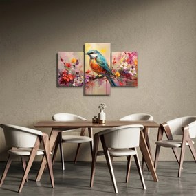 Obraz - Maľba vtáčika (90x60 cm)
