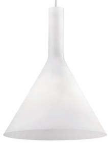 IDEAL LUX Závesný luster na lanku v škandinávskom štýle COCTAIL, biely