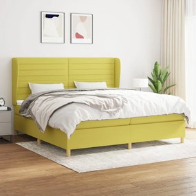Boxspring posteľ s matracom zelená 200x200 cm látka 3128636