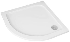 Cerano Piato, štvrťkruhová sprchová vanička z liateho mramoru 90x90x3 cm, biela, CER-CER-90X90GQ