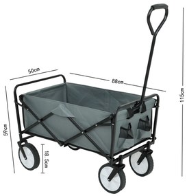 Zahradní vozík TYRS 145L šedý