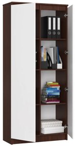 Uzavretý regál R80 2D 8P CLP wenge / biely