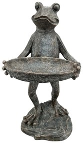 Napájadlo pre vtáky Frog, 42x22 cm, magnézium, sivá