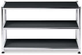 Kovový konferenčný stolík »CN3«, otvorený, čierny