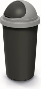 Odpadkový kôš COMPACTO ROLL 30 L čierny/svetlosivý