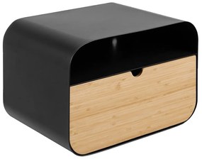 Závesný nočný stolík Joliet čierny/bambus