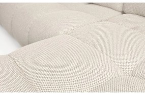 Rozkladacia rohová čalúnená sedacia súprava s úložným priestorom do L ALMADA pravá svetlá béžová