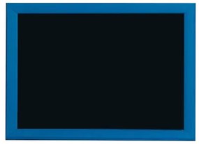 Toptabule.sk KRTCL03 Čierna kriedová tabuľa v modrom drevenom ráme 100x200cm / nemagneticky