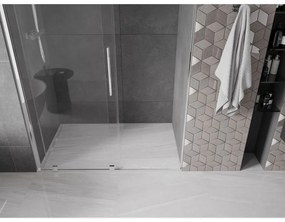 Mexen Velar, posuvné dvere do otvoru 150x200 cm, 8mm číre sklo, chrómový profil, 871-150-000-01-01