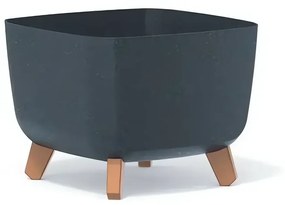 Kvetináč GRACIA SQUARE ECO WOOD antracit 29cm