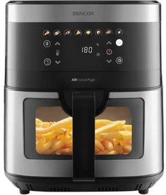 Sencor horkovzdušná fritéza 9 l, 1700 W, čierna/matný chróm