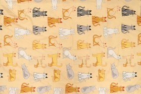 Bavlnené obliečky CHROMA CATS krémové Rozmer obliečky: 70 x 90 cm | 140 x 200 cm