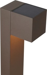 Vonkajšia lampa hrdzavo hnedá 65 cm vrátane LED IP64 so tlmeným svetlom a solárnym panelom - Charlene