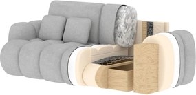 Béžová rozkladacia pohovka z textílie buklé 256 cm Cotonn – ELTAP