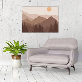 Obraz - Hnedé pohorie N⁰1 (70x50 cm)