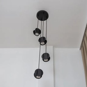 Luster na lanku GAMBIT 4xGU10/10W/230V čierny