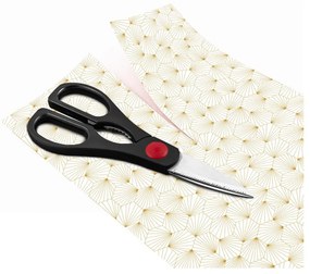 Bielo-žltá dekoratívna tapeta na nábytok Ambiance Hexoka