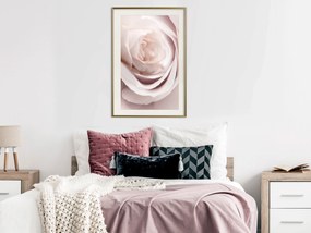 Artgeist Plagát - Porcelain Rose [Poster] Veľkosť: 30x45, Verzia: Zlatý rám