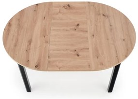 Jedálenský stôl CALMIO dub artisan/čierna