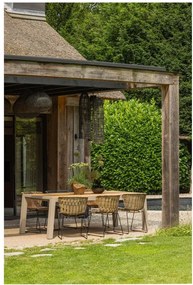 Z umelého ratanu záhradné stoličky v súprave 2 ks v prírodnej farbe Wings – WOOOD