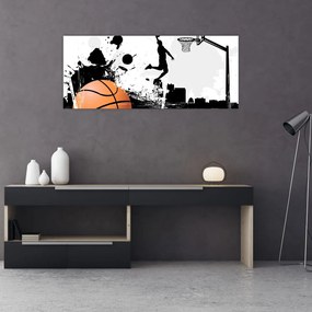 Obraz - Hráč basketbalu (120x50 cm)