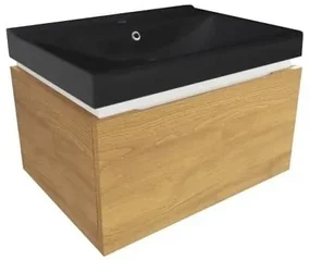 Kúpeľňová skrinka s umývadlom SAT Feel 60x30x46 cm dub medový mat SATFEEL60DMU1MB