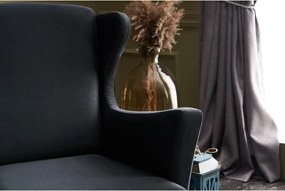 Tmavosivé kreslo ušiak Lola Brejer – Artie