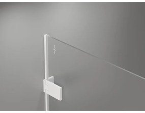 Mexen Lunar-F L, 1-krídlový sprchový kút so skladacími dverami, ľavý, 75 x 70 cm, 8mm číre sklo, biely profil, 836L-075-070-20-00-L