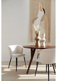 Biele čalúnené jedálenské kreslo Elyna – Light &amp; Living